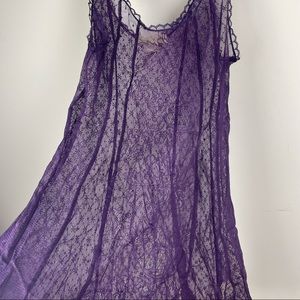 UO Staring at Stars Purple Lace Slip/Dress size S